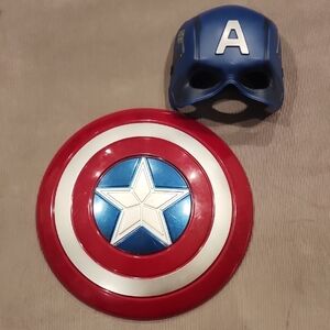 Marvel Captain America Shield and Mask - Red, Blue, White